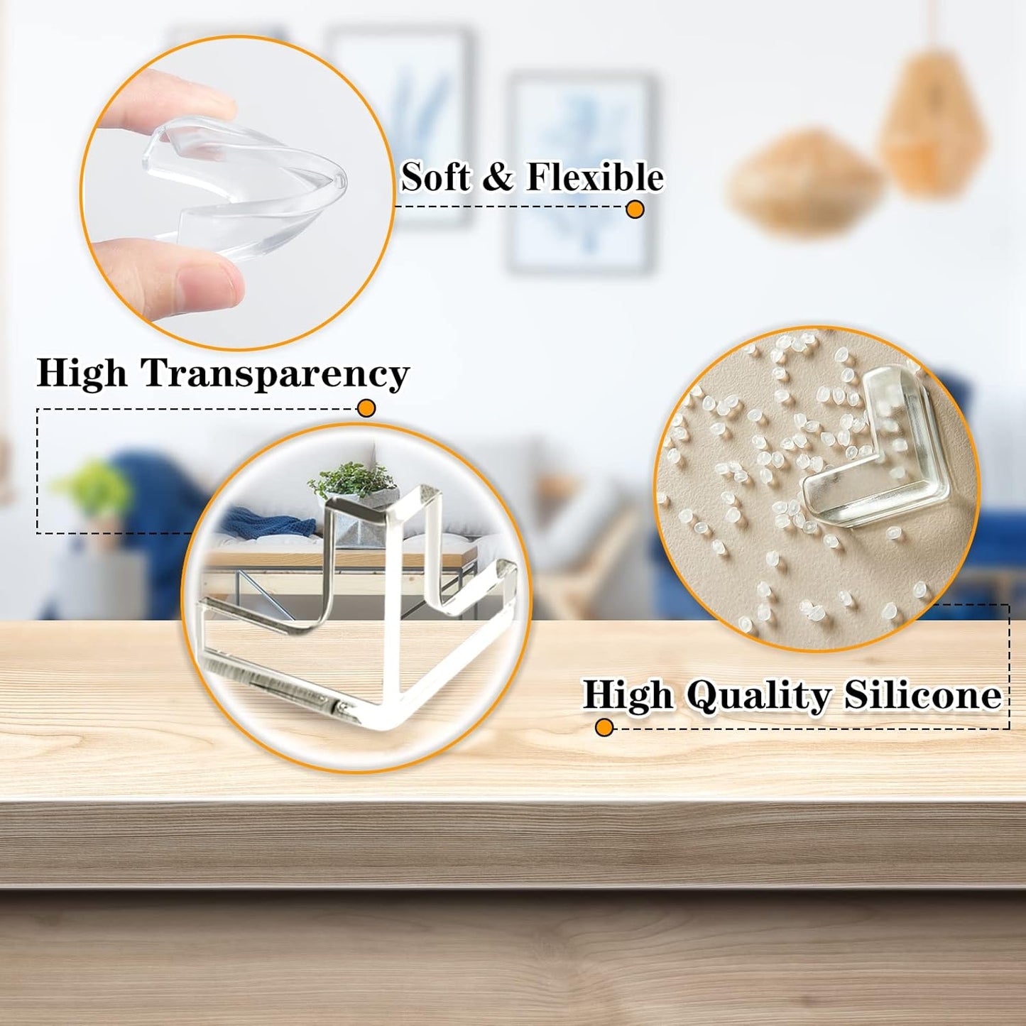 20 Pack Corner Protectors, Clear Corner Guards Table Edge Protectors, Baby Safety Corner Bumpers Covers, Furniture & Sharp Corner Baby Proofing, T-Shaped