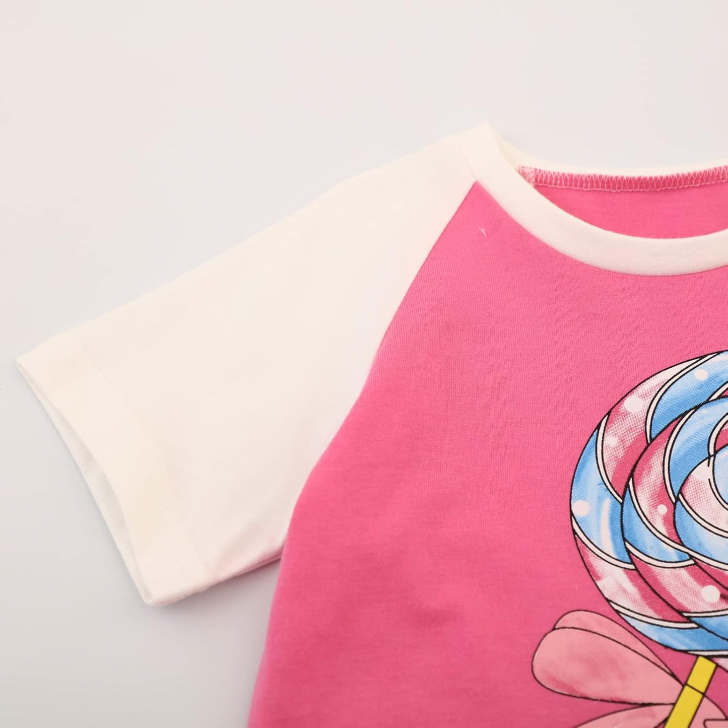 HILEELANG Girls' Tees Ruffle Short Sleeve T-Shirt Cotton Casual Graphic Summer Crewneck Tunic Tops