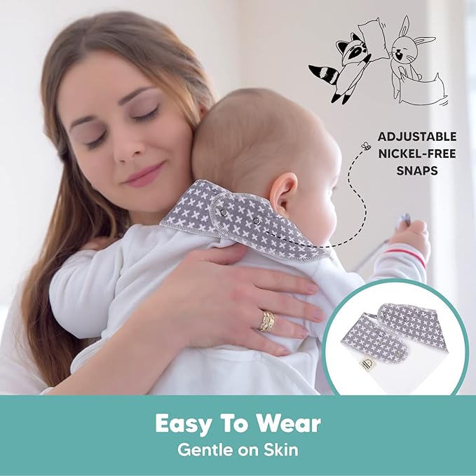 10-Pack Organic Baby Bandana Bibs for Girls - Super Absorbent Triangle Baby Bibs for Drooling and Teething Infant, 100% Cotton Extra Soft for Newborn, Infant 0-36 Months (MONOS)
