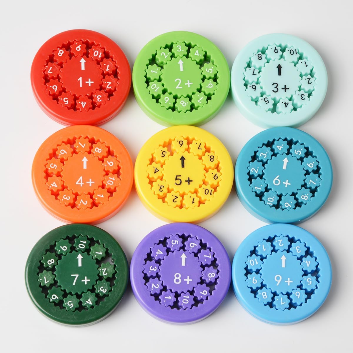 18PCS Math Fact Fidget Spinners,Learn Math Fact Fidget Spinners,Educational Stress-Relieving Toys Suitable for Children Addition, Subtraction, Multiplication and Division - Cultivate Joy of Learning