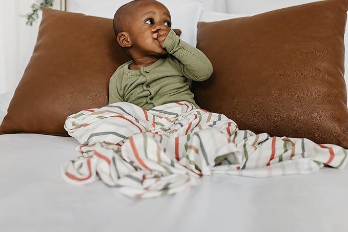 Copper Pearl Large Premium Knit Baby Swaddle Receiving Blanket Linus