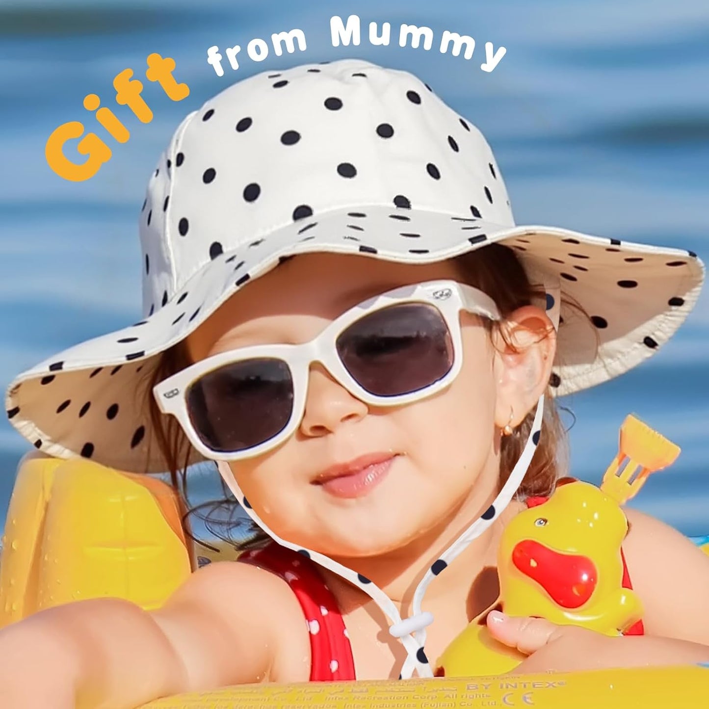 Baby Sun Hat Toddler Girl Beach Hat Adjustable Outdoor Summer Hat UPF 50+ Sun Protection Wide Brim Infant Kids