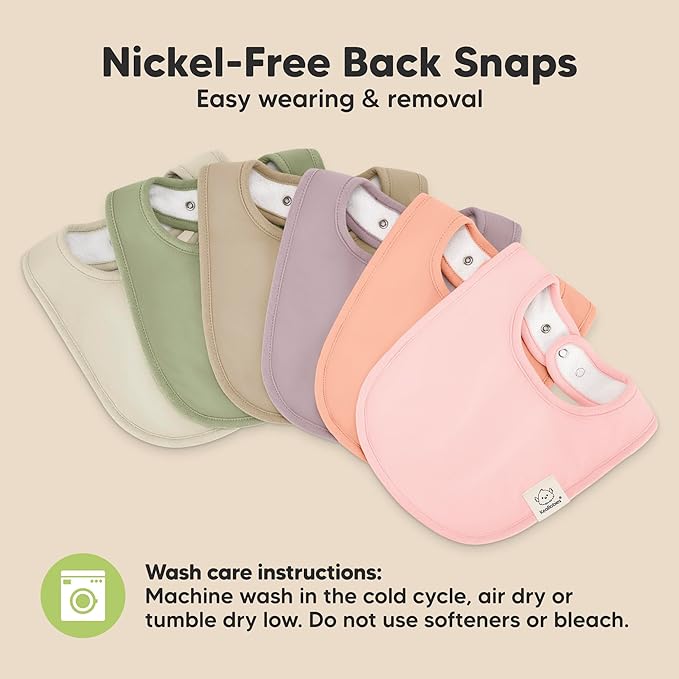 8-Pack Organic Baby Bibs for Boys, Girls - Soft Cotton Drooling and Teething Bibs for Baby Girl & Boy, Extra Absorbent, Easy To Clean & Put On for Toddler, Newborn, Infant 0-24 Months (Embrace)