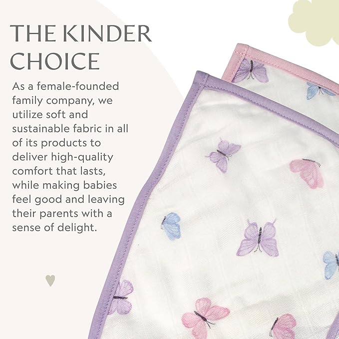 Bamboo Little Baby Bibs (Pack of 2) - Bibs with Adjustable Snaps- Absorbent Terry Backing