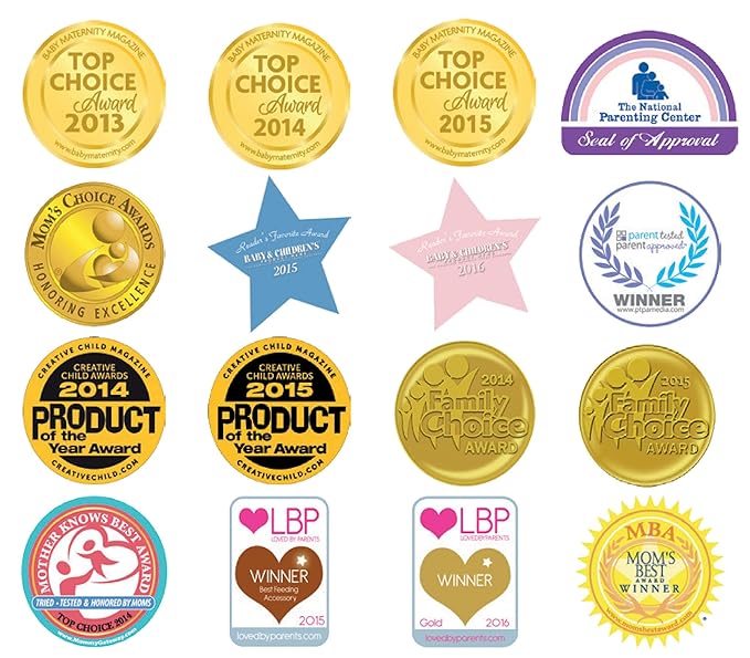 Kiddologic Bibit-all Baby Feeding Bib, Long Sleeves, Ribbed Cuffs, High Collar, Stretchy Pullover Smock, Soft Absorbent Terry, Waterproof Lining, Toddler Girl 12-36 Months, Wild Orchid (Pink) Stripe