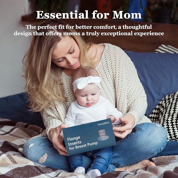 Flange Insert 10PCS 13/15/17/19/21mm Compatible with Most 24mm Wearable Breast Pumps. Essential Flange Sizing Kit for Breast Pump Replacement Accessories