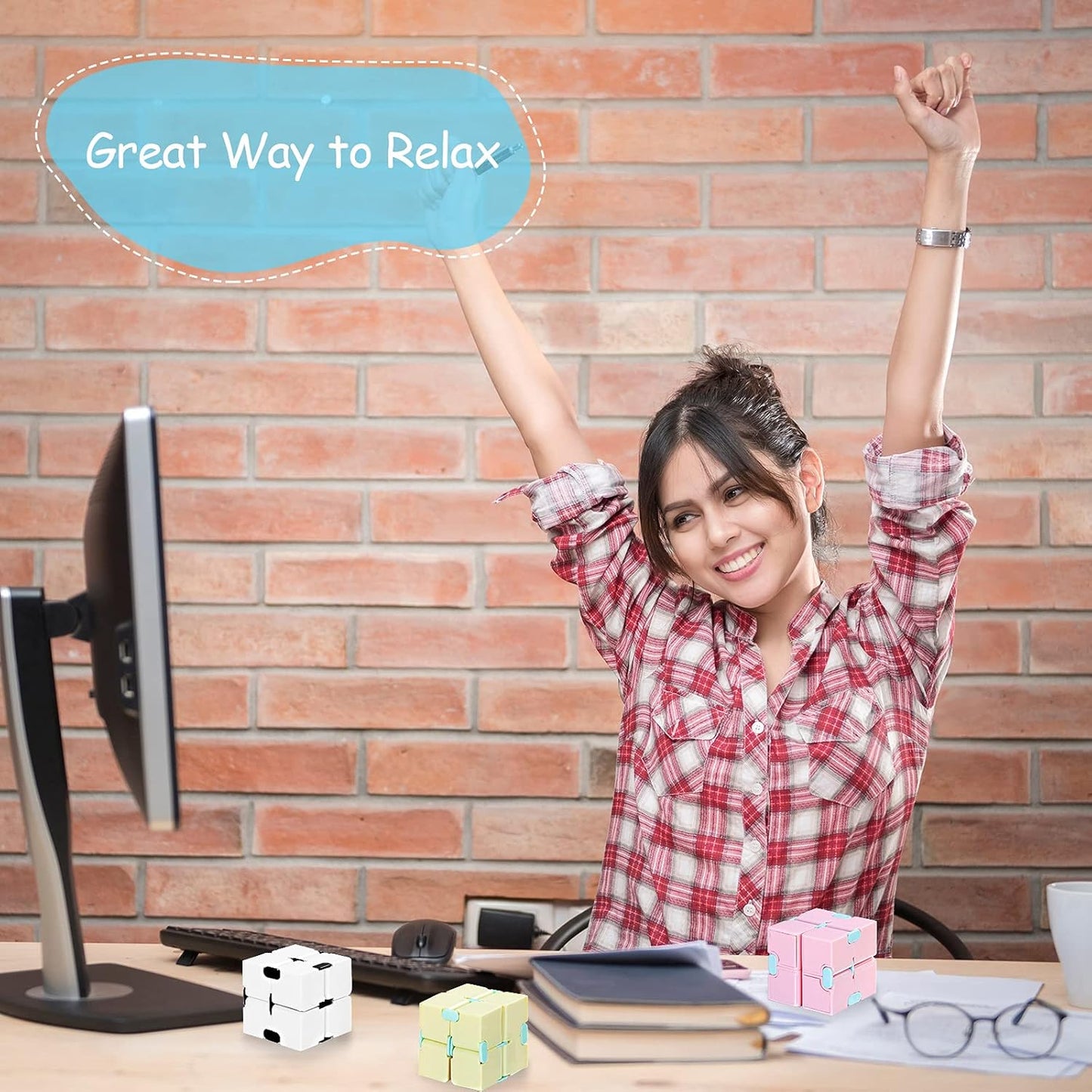 12 Pieces Mini Cube Blocks Mini Cube Desk Toy Magic Sensory Tool Blocks Puzzle Flip Cube for Teens Adults Birthday Favors (Macarons)