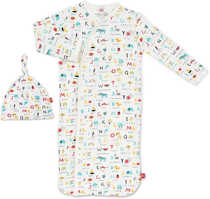 Magnetic Me Modal Newborn Sleeper Gown & Hat Set | Silky Soft Modal Fabric Sleep Sack