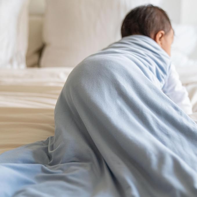 HALO SuperSoft Bamboo Wearable Blanket 1.5 TOG – Buttery Soft, Plush Baby Sleep Sack for Newborns, Infants & Toddlers, Hip-Healthy Design, Machine Washable, 6 – 12 Months, Medium, Blue Fog