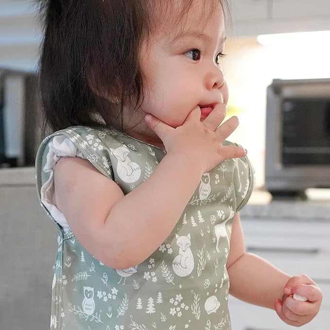 BapronBaby Animal Prints Bapron - No Neck Tie Safer Bib - Baby & Toddler - Soft Waterproof - PVC, BPA & Phthalate Free - 6m+