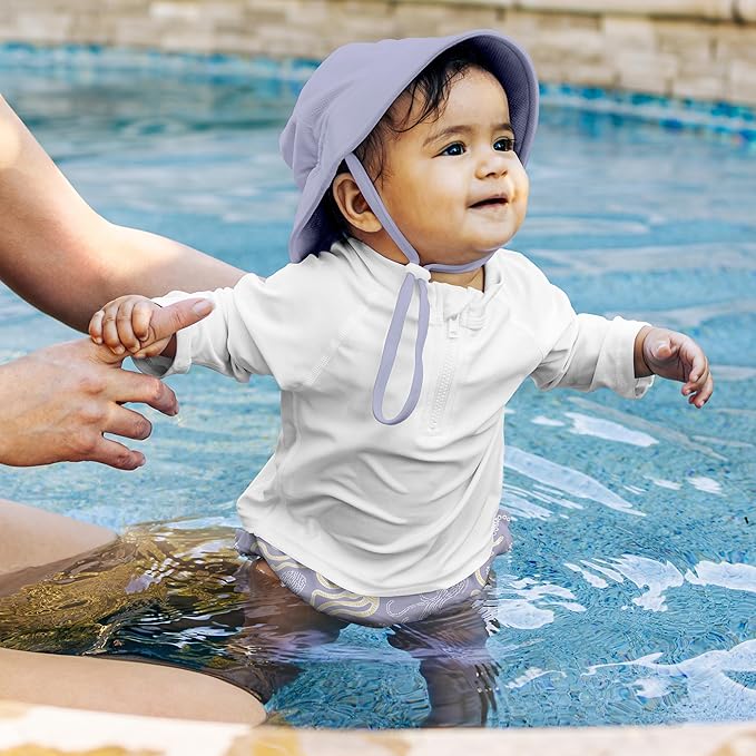 green sprouts Baby Toddler Eco Ruffle Snap Swim Diaper - Lavender Octopus - 12mo