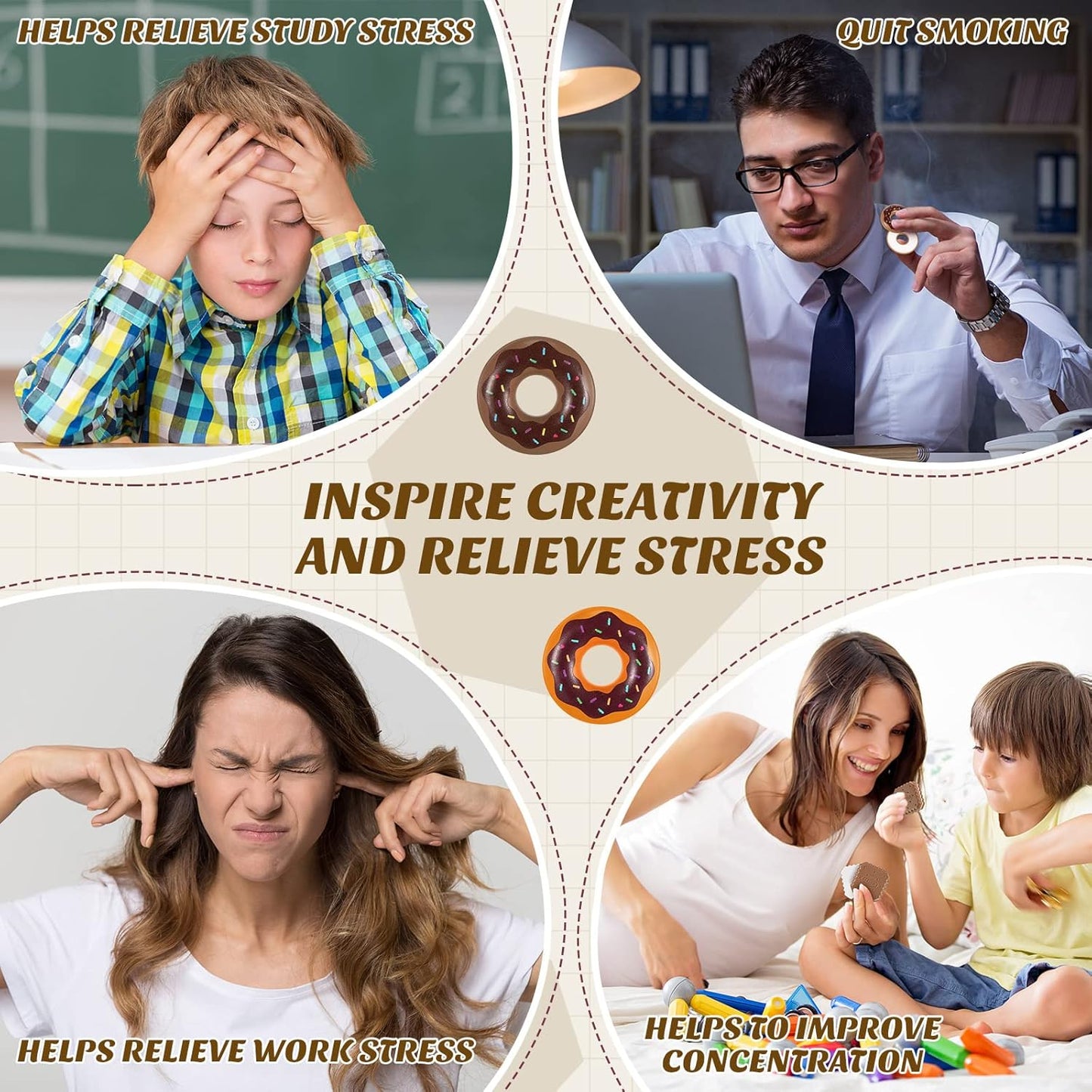 2 Pcs Haptic Coin Donut Fidget Slider Magnetic Fidget Slider Toy ADHD Autism Sensory Relief Stress and Anxiety Depression Desk Toys for Adults Teens Birthday Gift