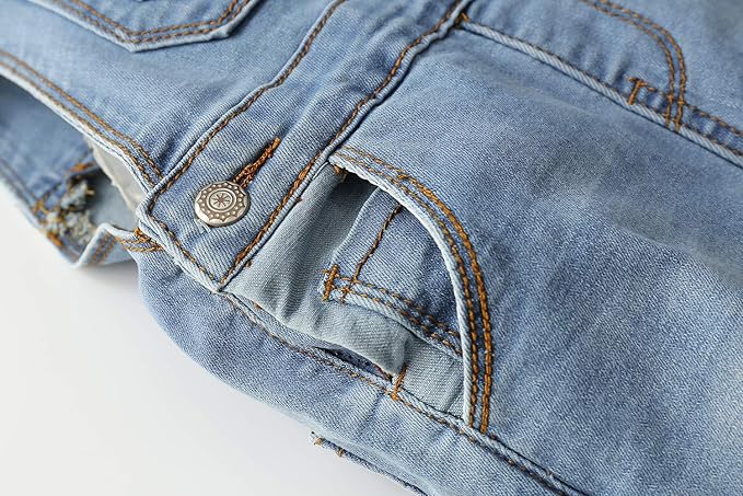 KIDSCOOL SPACE Baby Toddler 2 Buttons Adjustable Straps Fashion Jean Overall