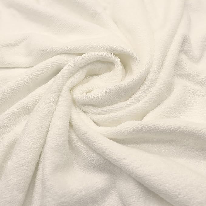 Baby Towels with Hood - Soft, Absorbent Viscose Made of Bamboo, Extra Large 35 x 35 Inches, for Newborns, Infants, Boys and Girls, Cream