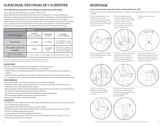 Dr. Brown's Manual Breast Pump with SoftShape 100% Silicone Shield (B,25mm flange) & Anti-Colic Options+ Wide-Neck Baby Bottle 5 oz/150 mL,with Level 1 Slow Flow Nipple