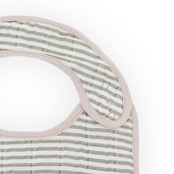 Little Unicorn Premium Classic Bib 3 pack | Adjustable as baby grows | Soft fabric on skin | Great for first time eaters (Forest Friends 2)