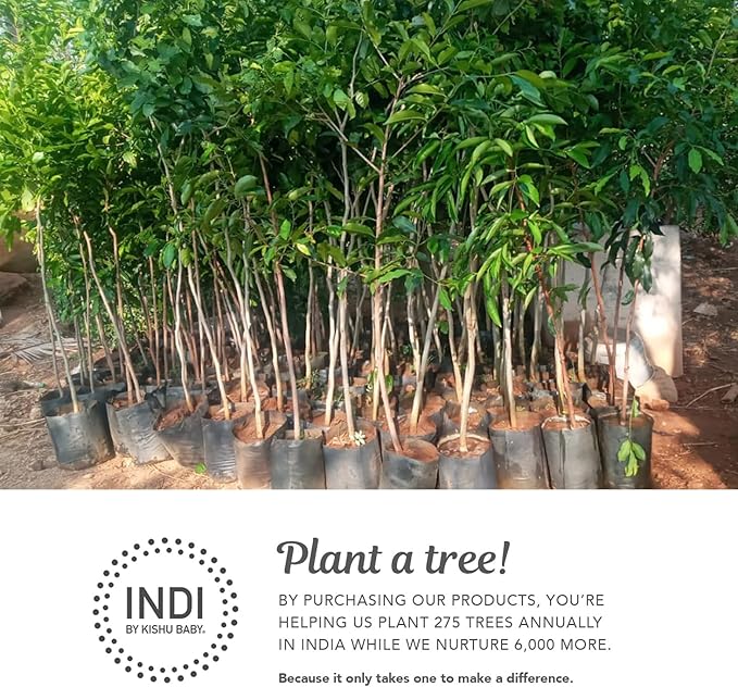 Kishu Baby Indi - Fairtrade Organic Baby Bibs for Girls or Boys - Rounded, 4-Way Reversible, 8 Layer Muslin Drool Bibs