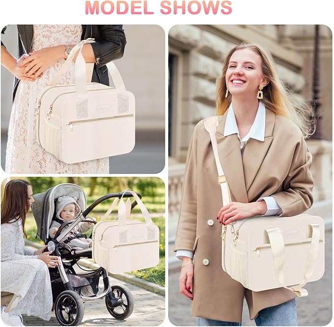 PIIOSER Breastmilk Cooler Bag with Ice Pack, Fits 6 Baby Bottles Up to 9 Ounce, Insulated Bottle Travel Bags with Shoulder Strap-Wearable Breast Pump Carrying Case for Nursing & Working Moms