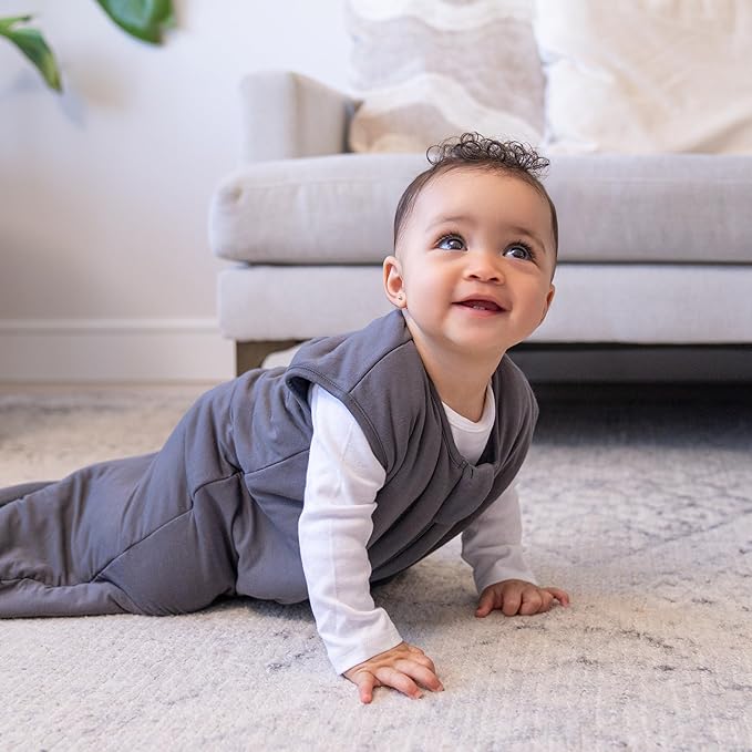 HALO SuperSoft Bamboo Wearable Blanket 1.5 TOG – Buttery Soft, Plush Baby Sleep Sack for Newborns, Infants & Toddlers, Hip-Healthy Design, Machine Washable, 12-18 Months, Large, Charcoal