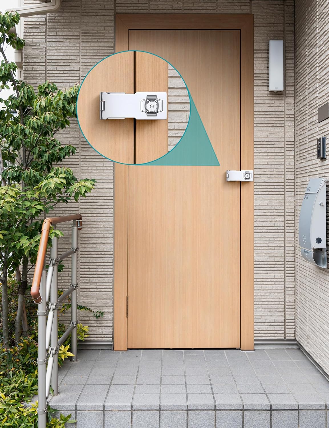 2.5 Inch Keyed Hasp Lock for Cabinets & Small Doors, Twist Knob Design, Heavy Duty Zinc Alloy with Chrome-Plated Iron, Includes Keys & Screws - Silver, 4 Pack