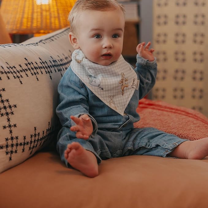 Copper Pearl Baby Bandana Drool Bibs for Drooling and Teething 6 Pack Gift Set Winnie The Pooh