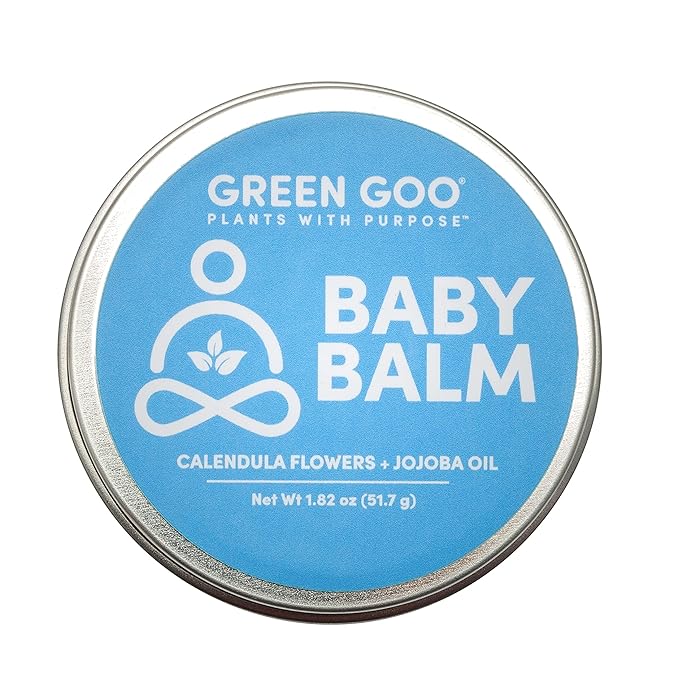 Green Goo Baby Balm, Organic Gentle Moisturizing & Soothing Baby Lotion, Helps Relieve Skin Irritations, 1.82 Oz Tin