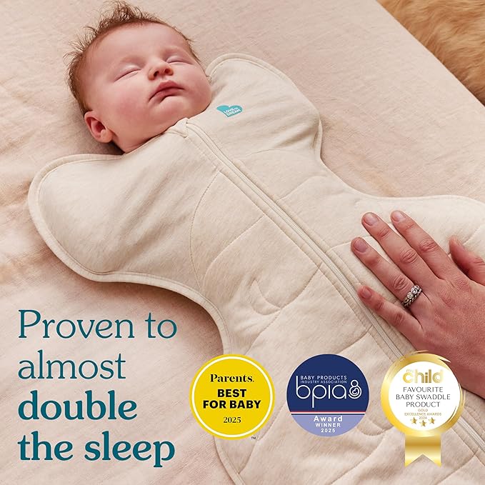 Love to Dream Swaddle UP, Sleep Sack 0-3 Months, Self-Soothing, Improves Sleep, Snug Fit Helps Calm Startle Reflex, Baby Essentials Must Haves Newborn, 1.0 TOG, 8-13 lbs, Navy