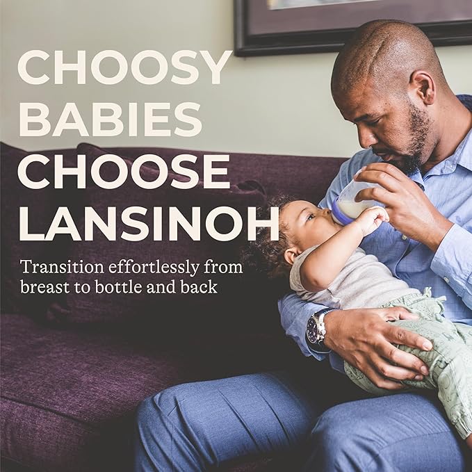 Lansinoh NaturalWave Baby Bottle Nipples, Fast Flow, Size F, 6+ Months, 4 Count – 100% Soft, Durable Silicone, Made Without BPA BPS, Anti-Colic, Supports The Baby’s Developing Mouth and Teeth