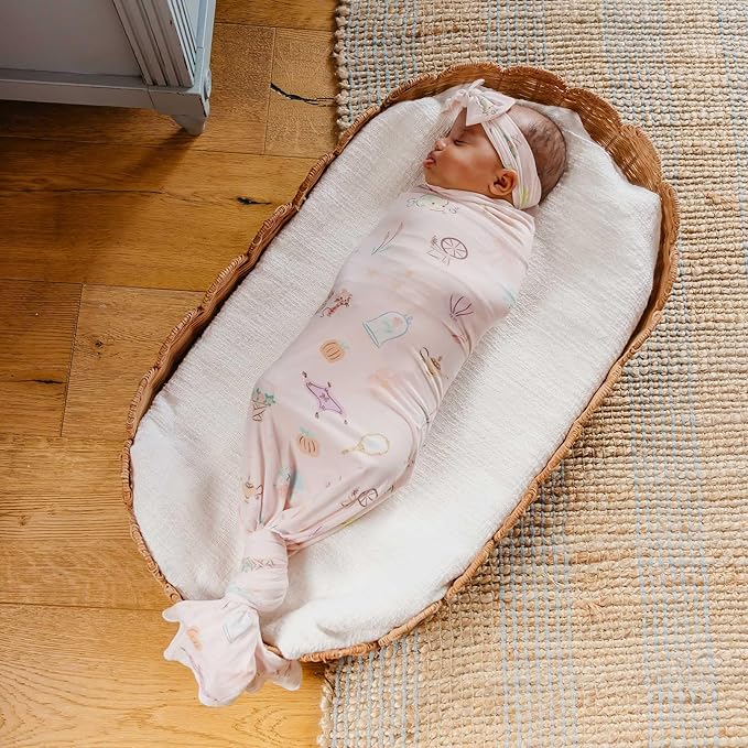 Copper Pearl Large Premium Knit Baby Swaddle Receiving Blanket Enchanted Friends