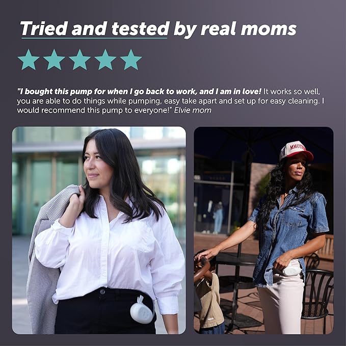 Elvie Stride 2 Hospital-Grade, App-Controlled Single Breast Pump - Hands-Free, Wearable, Ultra-Quiet & Electric with 10-Settings & Rechargeable