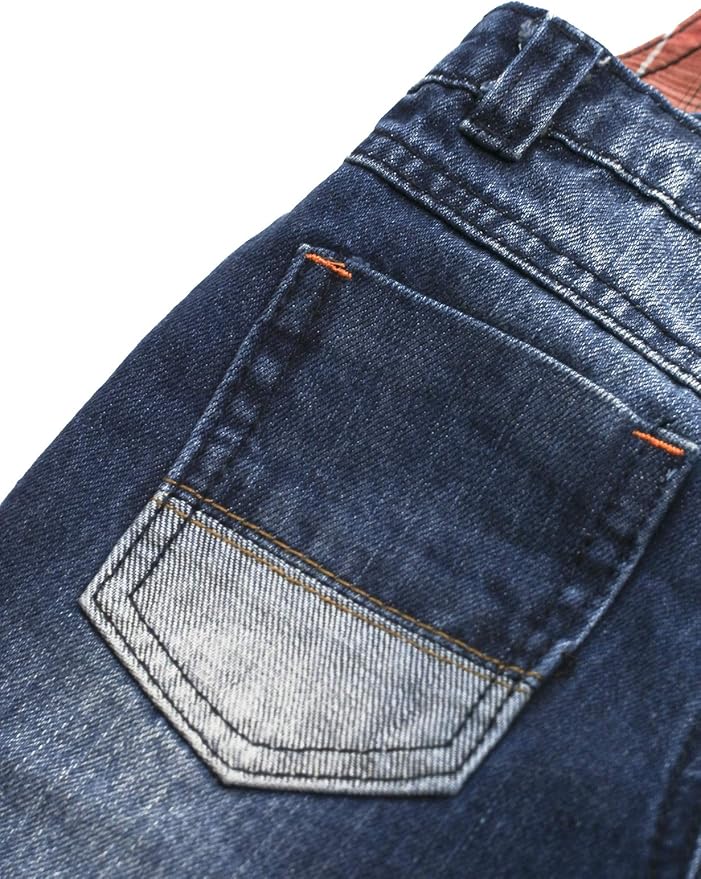 KIDSCOOL SPACE Baby Little Kids Cute Denim Embroidered Fashion Jean Overalls