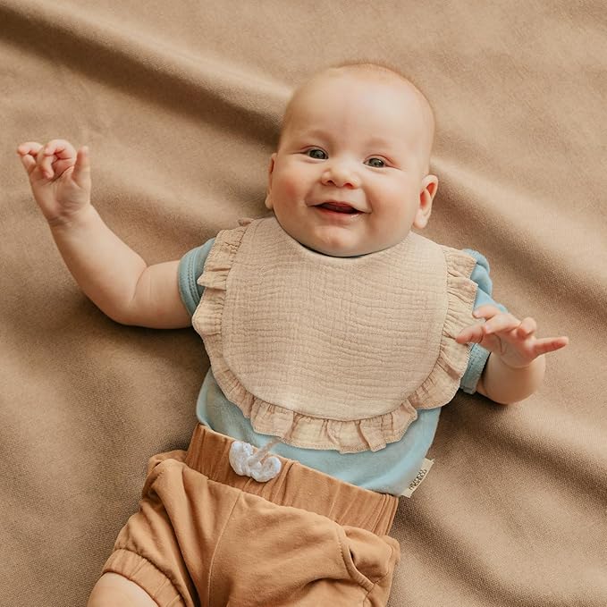 Baby Bibs Muslin Bibs for Baby Girl Boy for Drooling and Teething 10 Pack