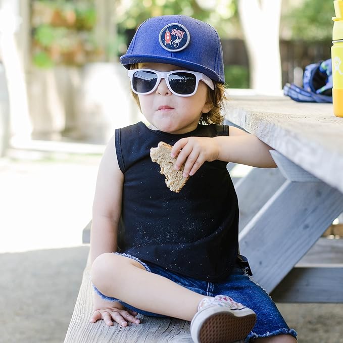 BapronBaby Minimalist Black Bapron - No Neck Tie Safer Bib for Baby & Toddler - Soft Waterproof Stain Resistant - Machine Washable - Sz Baby/Toddler 6m-3T