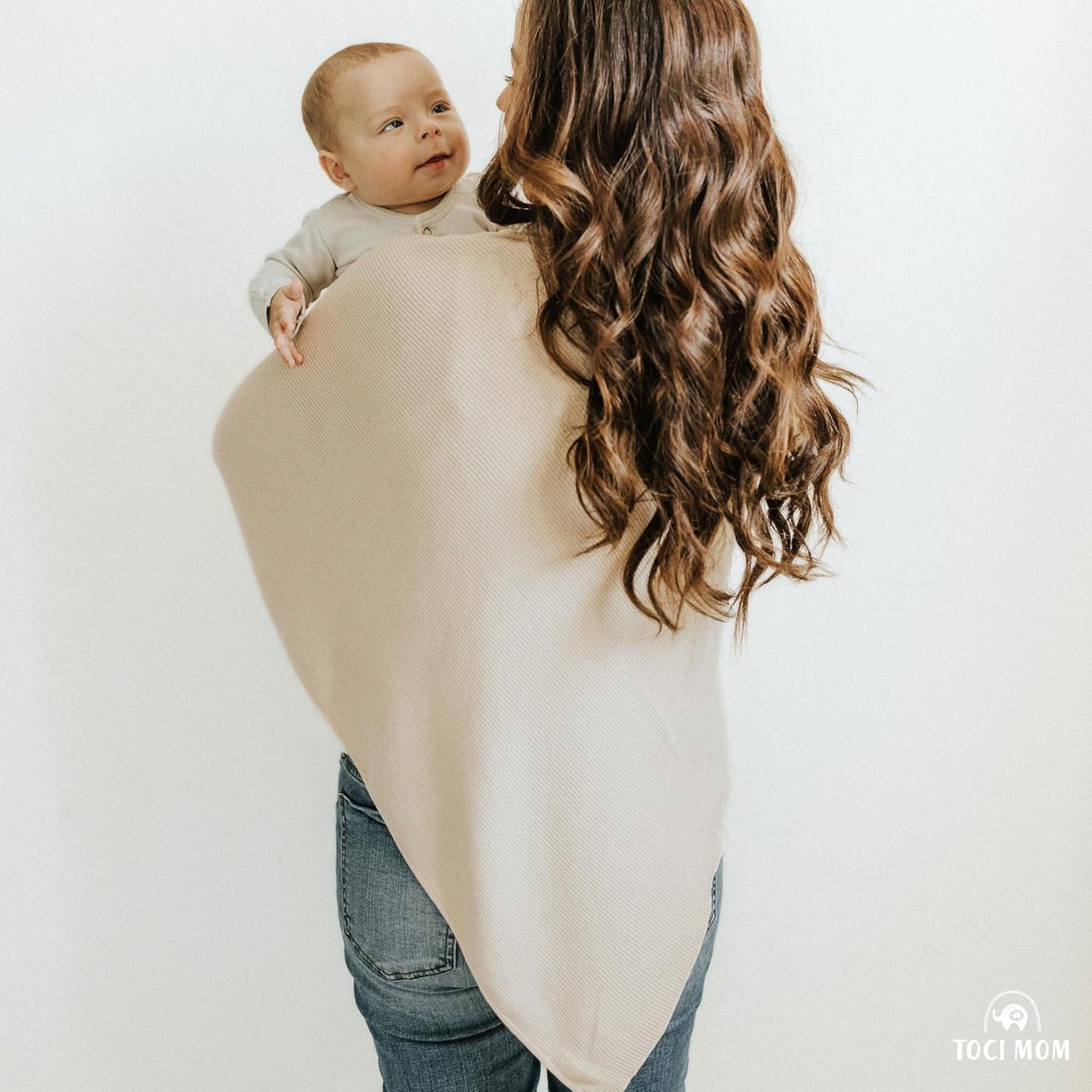 Breathable Nursing Cover Poncho – Stylish Multi-Use Breastfeeding Scarf, Car Seat Cover & Baby Blanket for Modern Moms