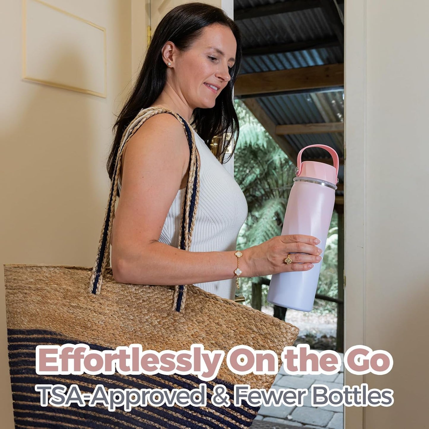 HEYTRIP Vacuum Insulated Breastmilk Cooler Bottle, 20oz Stainless Steel Portable Breastmilk Chiller, Reusable Storage Container Keeps Milk Fresh for 36+ Hours, TSA Approved, Rosy Azure