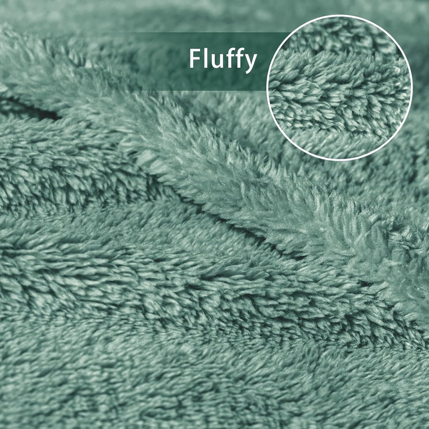 Exclusivo Mezcla Twin Size Flannel Fleece Blanket, Super Soft Velvet Plush Bed Blanket, Fuzzy Cozy and Warm for All Seasons, 60x80 Inches, Celadon