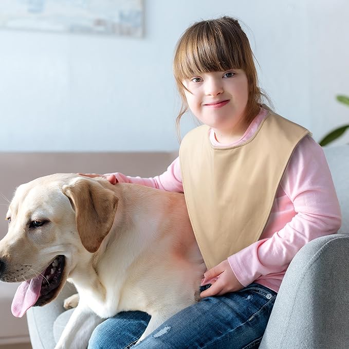 Adult Absorbent Drool Bandana Bibs, Large Soft Bibs Set for Special Needs,Teens,Big Kid 13+ Years Boy Girl Men Women,3 Pack