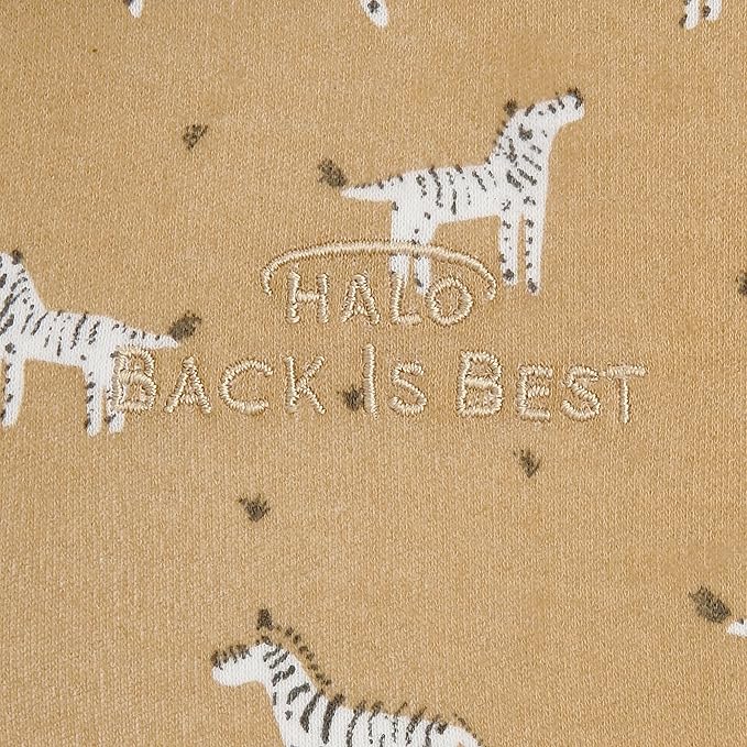 HALO 100% Cotton Sleepsack Swaddle, 3-Way Adjustable Wearable Blanket, TOG 1.5, Serengeti Zebra, Small, 3-6 Months