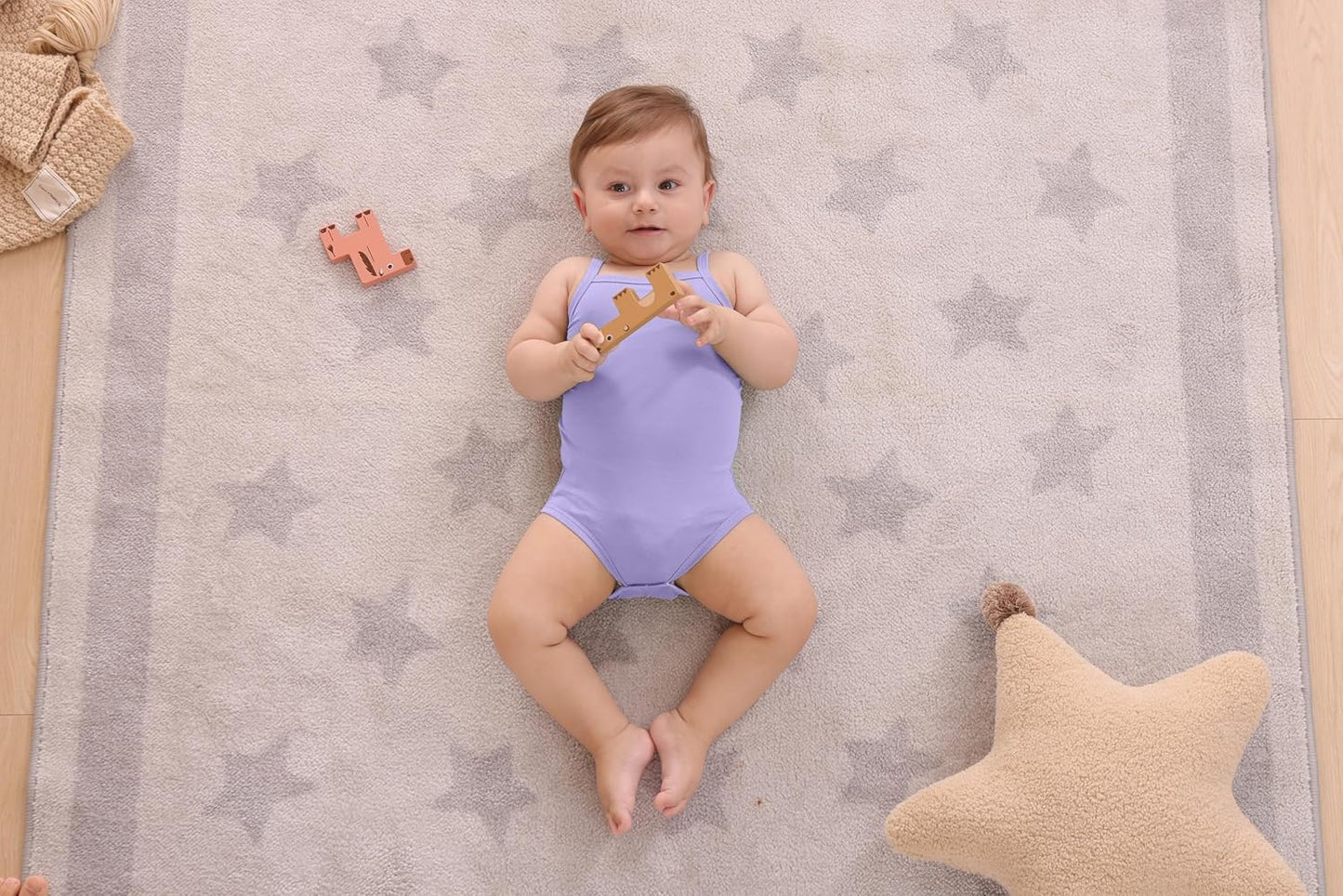 GUISBY Rayon Made from Bamboo Undershirt boy Girl Bodysuit for baby 3-Packs