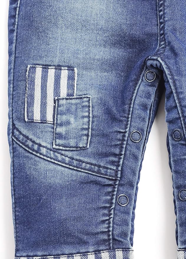 KIDSCOOL SPACE Baby Little Kids Cute Denim Embroidered Fashion Jean Overalls