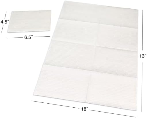 Foundations 2-Ply Disposable Non-Waterproof Baby Changing Station Liner Refills for Commercial Restrooms, Doctor's Offices, Care Centers, 500 Pack, 036-NWL