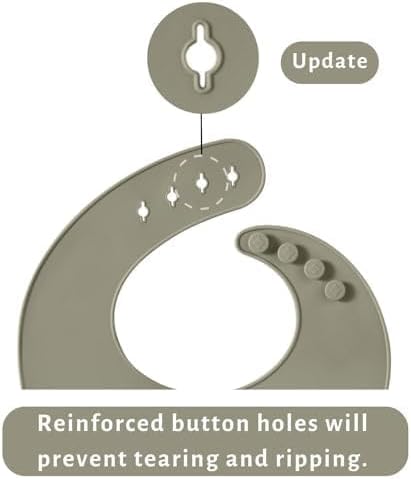 PandaEar Silicone Baby Bibs Set of 3 for Toddlers, BPA Free Waterproof Adjustable Feeding Bib with Large Pocket Food Catcher