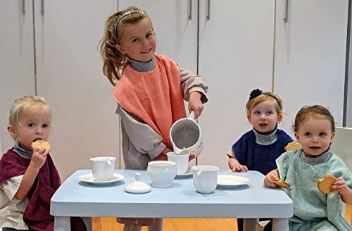 MATZ Terry Towel Snap On Toddler & Baby Bibs | For Feeding Drooling And Teething | Full Coverage For Babies | Ultra Absorbent 100% Cotton Bibs | Unisex | With Soft Ribbed Neck