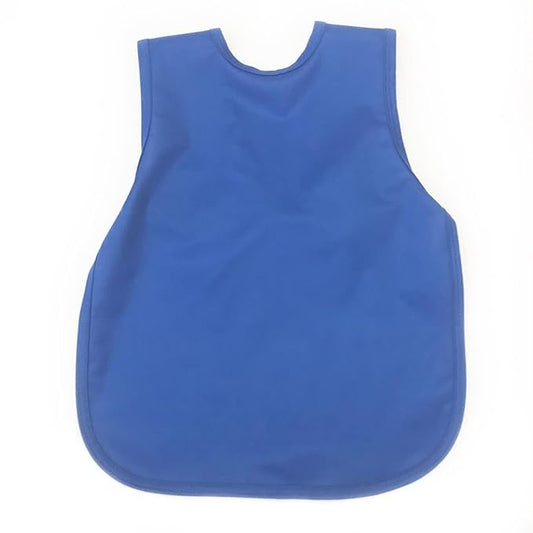 BapronBaby Minimalist Royal Blue Bapron - No Neck Tie Safer Bib for Baby & Toddler - Soft Waterproof Stain Resistant - Machine Washable - Sz Preschool 3-5yrs