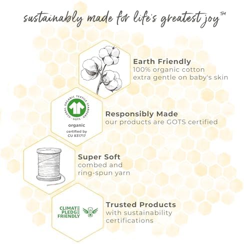 Burt's Bees Baby Unisex Newborn Essentials 100% Organic Cotton Beekeeper Wearable Blanket