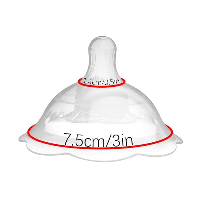 Nipple Shields for Breastfeeding Newborn - 2 Packs,Silicone Nipple Shields Breastfeeding for Baby and Mommy Breast Shell, Nipple Shield,White