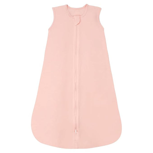 Rayon Made from Bamboo Sleep Sack, 0.5 TOG Wearable Blanket Baby, Lightweight Stretchy Sleep Sack 6-12 Months, Pink