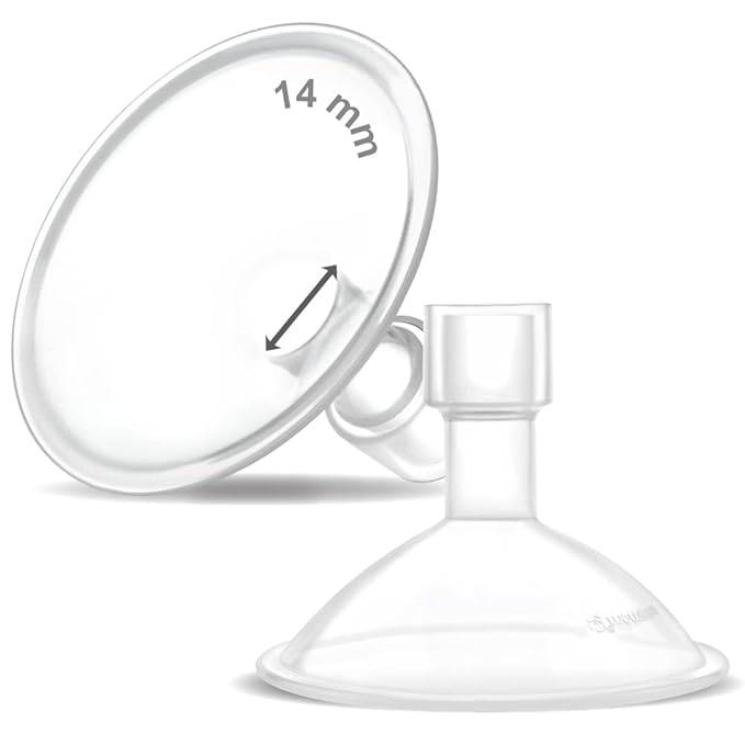 Maymom MyFit Crater Series 14mm Two-Piece Design Small Breastshield Compatible with Medela Breast Pump Parts; Replace Medela Shields; Fit Flex Connector; 2pc