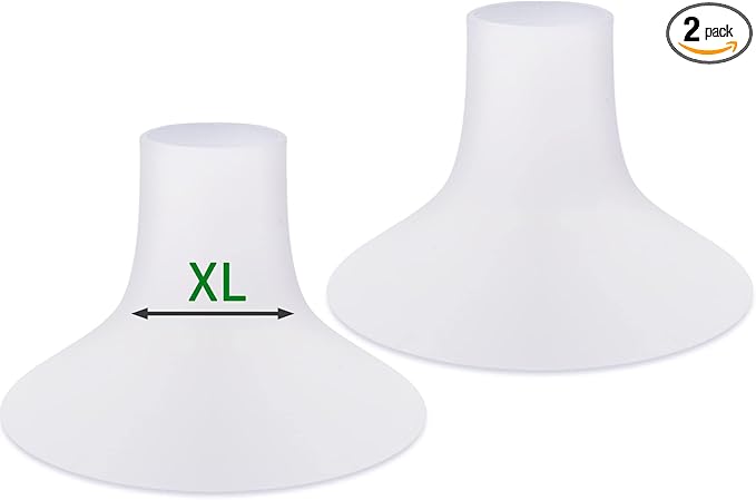 Mompmuri Breast Pump Cushion – XL | Breast Pump Accessory, Sizing Insert for Flange Shields | Elastic Nipple Flange Inserts | Silicone Lacteck Flange | Compatible with Flange Sizes 30-35mm (2 pc)