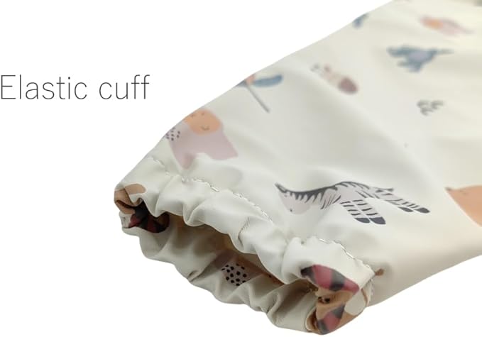 GZMM Waterproof Baby Bibs,Infant Toddler Long Sleeve Feeding Bib With Food Catcher,Easy Clean & Washable